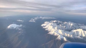 Кавказские горы Вид с самолета на большой Кавказский хребет