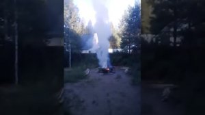 Что будет если вылить 1л глицерина в костёр