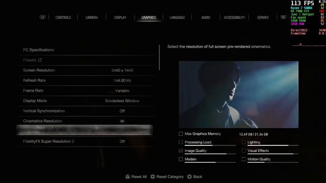 Resident Evil 4 Ray Tracing Performance 3440x1440 | RX 7900 XTX | R7 5800X