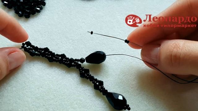 Beaded Necklace/Necklace/Beaded Black Necklace/Колье из бисера/Колье из бусин и бисера/Как сделать/ смотреть онлайн