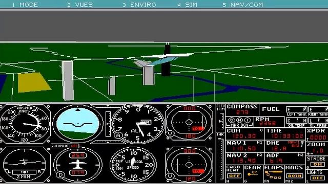 Microsoft Flight Simulator 4.0 (DOS) 1989 PC Game смотреть онлайн