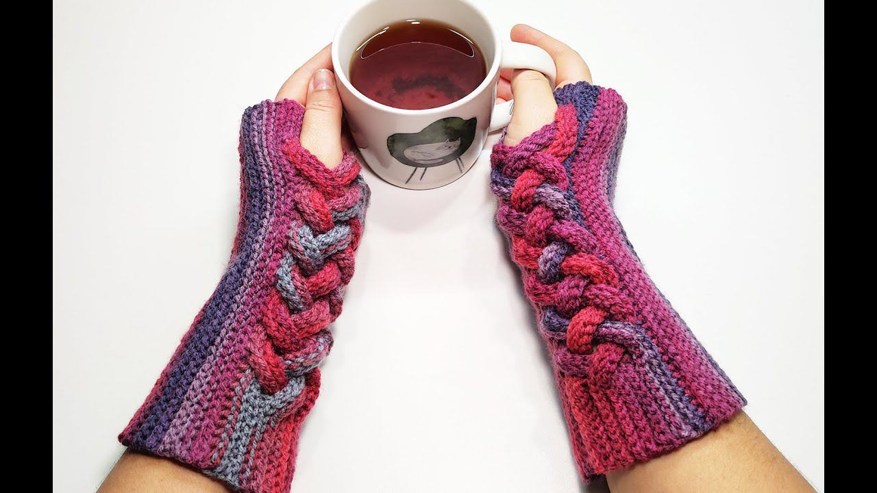 МИТЕНКИ КРЮЧКОМ ПОДРОБНЫЙ МК/mittens/Fäustlinge/Mitaines/vantar/votter/mitones/ujjatlan kesztyű смотреть онлайн