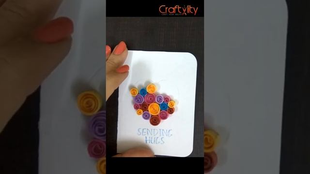 Super Easy Paper Quilling Valentine card | Easy and Quick Valentine card смотреть онлайн