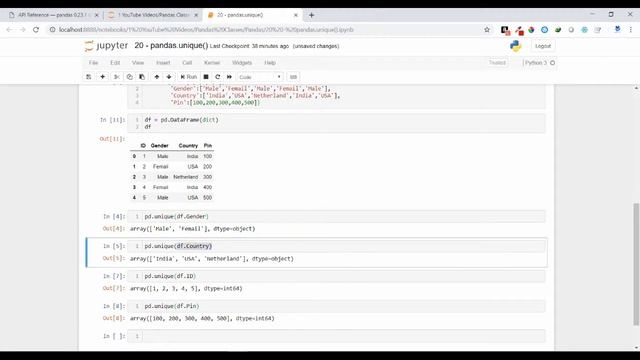 29 - Pandas - pandas.unique() Method