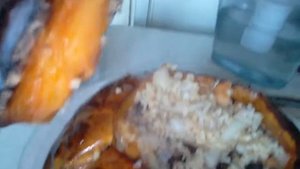 Рис с мясом запечённые в тыкве.