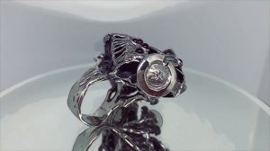 Старый кафтан . Кольцо из серебра с жемчугом , аметистом и мелким гранатом