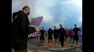 Фанаты ЦСКА в Ватутинках перед возобновлением РПЛ