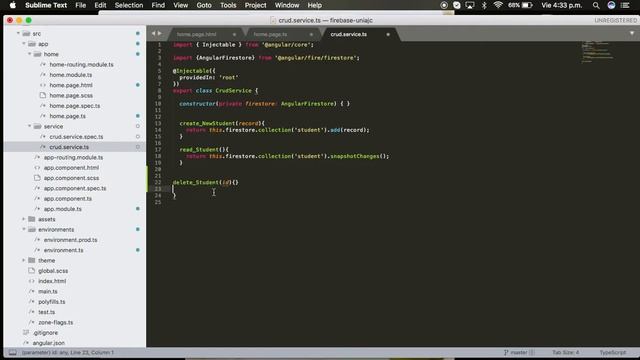 Ionic delete Firebase