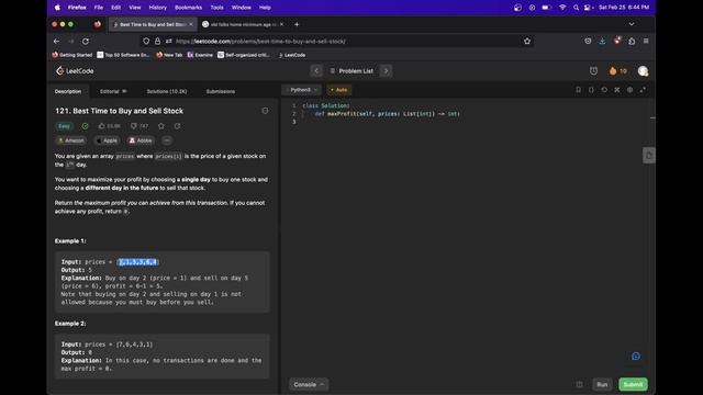 Best Time to Buy and Sell Stock || Time to Short Leetcode смотреть онлайн