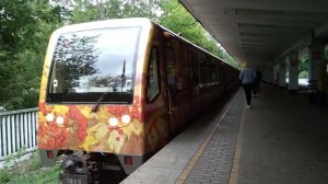 Москва. Поезд «Русич» в окраске «Акварель» на станции «Измайловская». 05 сентября 2021