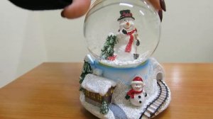 Шар новогодний со снегом, музыкальный