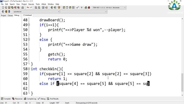 TIC TAC TOE GAME IN C PROGRAMMING || MINI PROJECT IN C