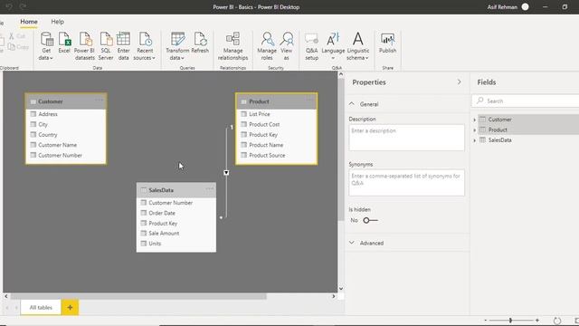 4. Basic Data Modelling & Relationships in Power BI  || Microsoft Power BI tutorial || In Urdu/Hind