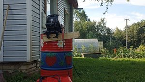 Первый запуск лодочного мотора парсун 9.9 2 августа 2023 г.