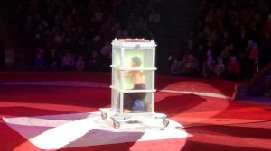 Трюк Гудини "Китайская водная камера пыток" в цирке