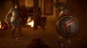 Крутой эпический бой Кассандры и Брасида - Assassin's Creed Одиссея