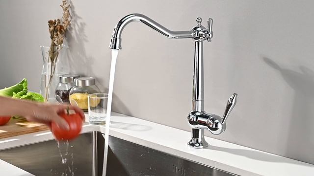 Смеситель для кухни Paulmark Retro хром смотреть онлайн