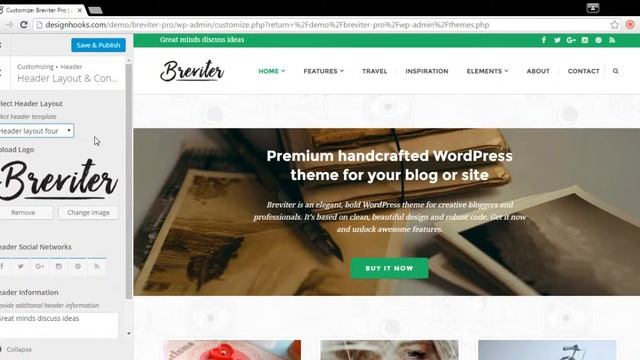 Breviter Pro WP theme: how to customize the header смотреть онлайн