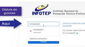 Instructivo para entrar a continuar curso presencial en la plataforma de formación virtual INFOTEP