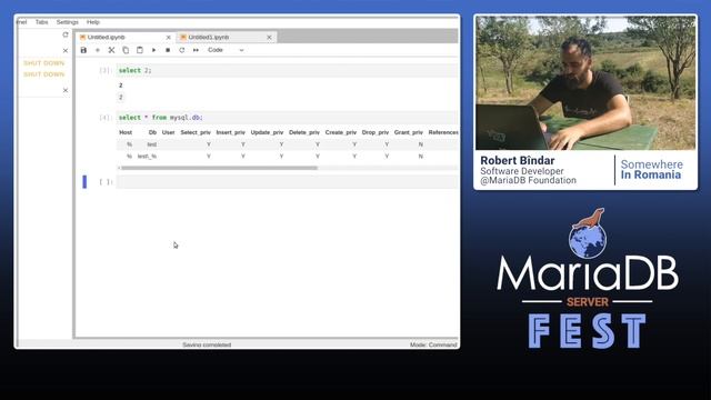 The MariaDB Jupyter kernel - Robert Bîndar - MariaDB Server Fest 2020 смотреть онлайн