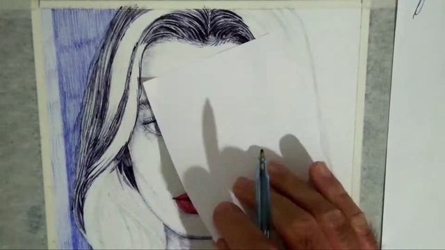 Портрет шариковыми ручками. смотреть онлайн