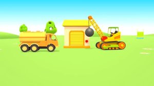 Мультики про машинки для детей и детские игры. Вспомогательные машины. Учим цвета и транспортные