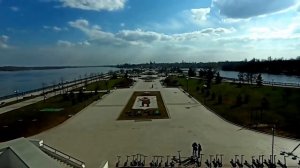 Набережная Стрелка в Ярославле, 19 апреля 2023 года. Красивые места России.