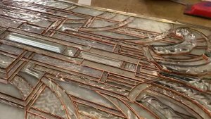 Витраж Тиффани с моллированием. Студия эксклюзивных витражей Светланы Михайловой