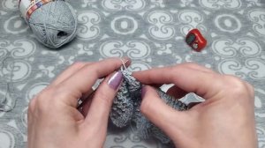 Чехол на подушку 3D узором.Вязание спицами.МК.