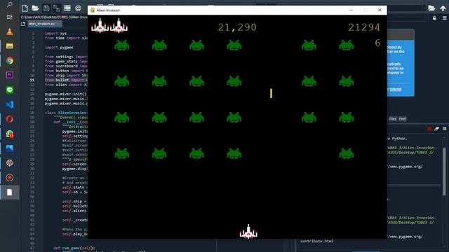Demo Space Invaders in Python смотреть онлайн