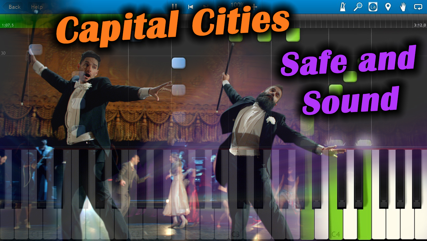 Песня capital cities safe. Safe and Sound Capital Cities на пианино. Safe and Sound Capital Cities. Safe and Sound Capital Cities на пианино по цифрам.