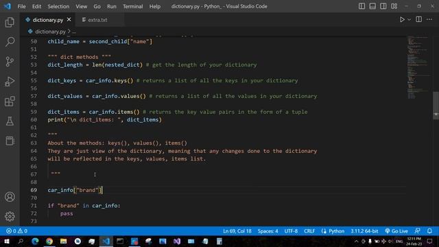 Python Dictionaries | Dictionary Methods | Python Tutorial