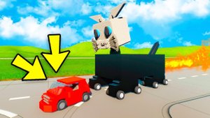 САМЫЙ МИЛЫЙ И ОПАСНЫЙ КОТ ПОЖИРАТЕЛЬ ПРОТИВ ЛЕГО ТАЧЕК! УГАРНЫЕ ЛЕГО ПОГОНИ В БРИК РИГС (Brick Rigs)