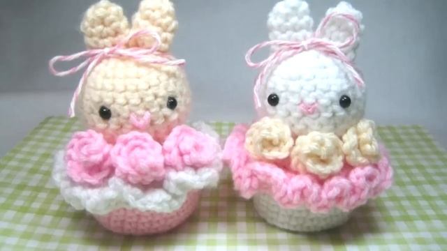 Амигуруми: схема Пирожное-зайчик. Игрушки вязаные крючком! Free crochet patterns. смотреть онлайн