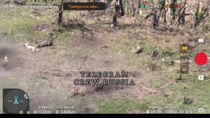 Работа FPV-дронами по пехоте и блиндажу ВСУ на Бахмутском направлении