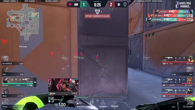 G2 Esports vs. KRÜ Esports - VCT Americas Kickoff - Group Stage D3 - Map 1
