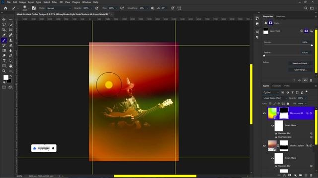 Music Festival Event Poster Design | Adobe Photoshop Tutorial смотреть онлайн
