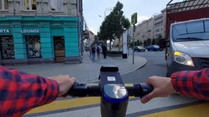"Whoosh" Ninebot Max Plus Electric Scooter To Rent - driving around Moscow