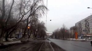 Пермь. Трамвай. 5 маршрут. 1 часть. Пермь II-Центральный рынок-Бахаревка.