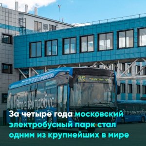 Электробусный парк Москвы за четыре года стал одним из крупнейших в мире
