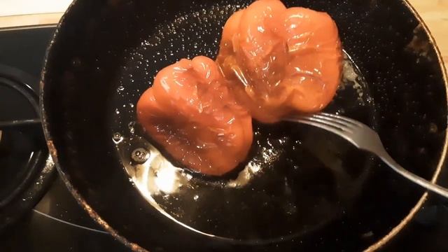 Супер вкусно Сладкий перец запечённый на сковороде с чесноком очень быстро просто смотреть онлайн