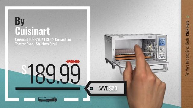 Top 10 Cuisinart Toaster Oven Air Fryer [2018]: Cuisinart TOA-60 Air Fryer Toaster Oven with Light, смотреть онлайн