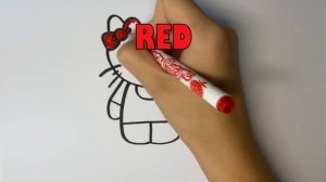 How to draw a HELLO KITTY for kids - Рисуем ХЕЛЛОУ КИТТИ для детей