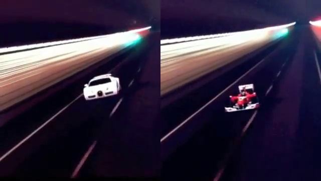 Gran Turismo 5 Ferrari F10 Vs Bugatti Veyron смотреть онлайн