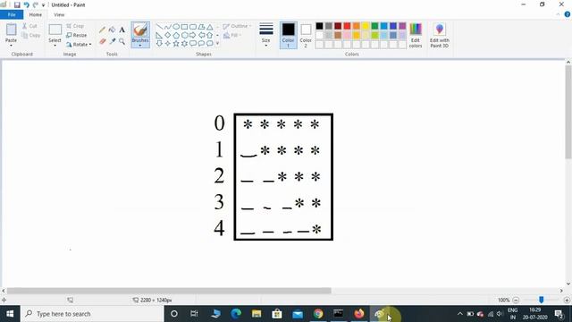 How to print inverted reversed right angle triangle star "*" pattern using python programming pytho