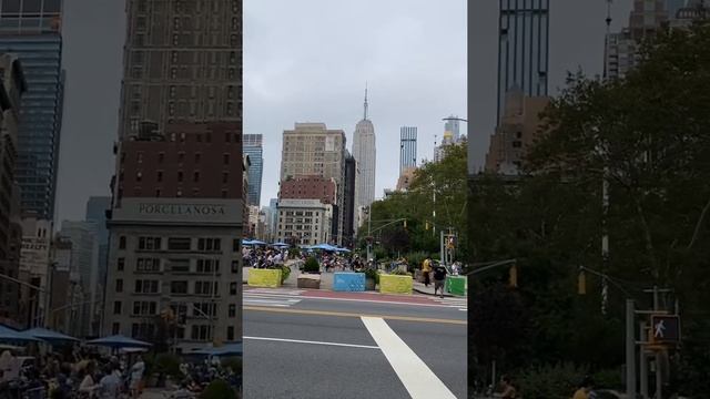 Views of Empire State Building from Flatiron District New York City