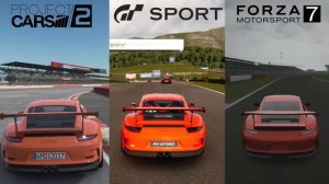 PROJECT CARS 2 vs GRAN TURISMO SPORT vs FORZA MOTORSPORT 7