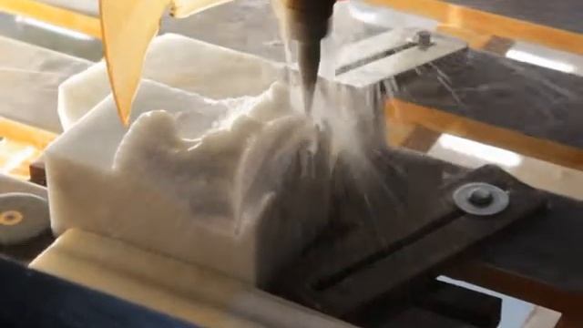 Твердосплавная фреза. Обработка мрамора. смотреть онлайн
