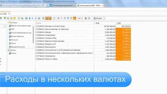 Галактика Бюджетирование. Мультивалютный бюджет