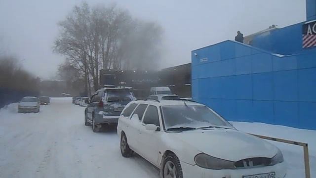 Караганда зимой | от ЦУМа мимо БЦ "Казахстан" и облздрава на дорогу у парка